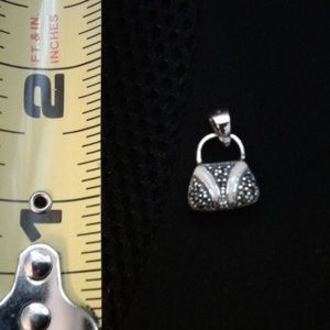 NIP.  Sterling silver purse charm necklace